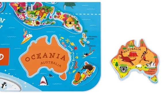 Janod - mágneses világ térkép angol nyelven