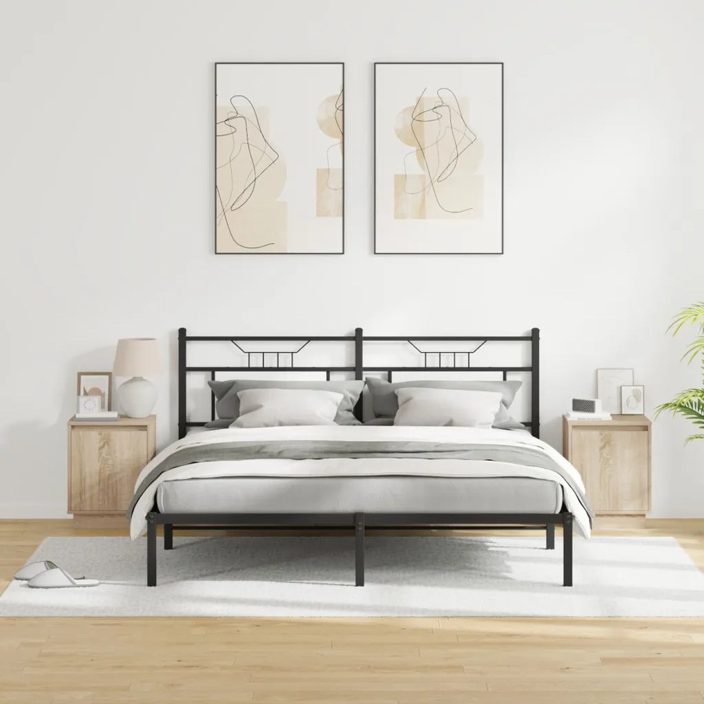 LED világítással ellátott éjjeli szekrények 2 darab Sonoma tölgy 39x34,5x50 cm