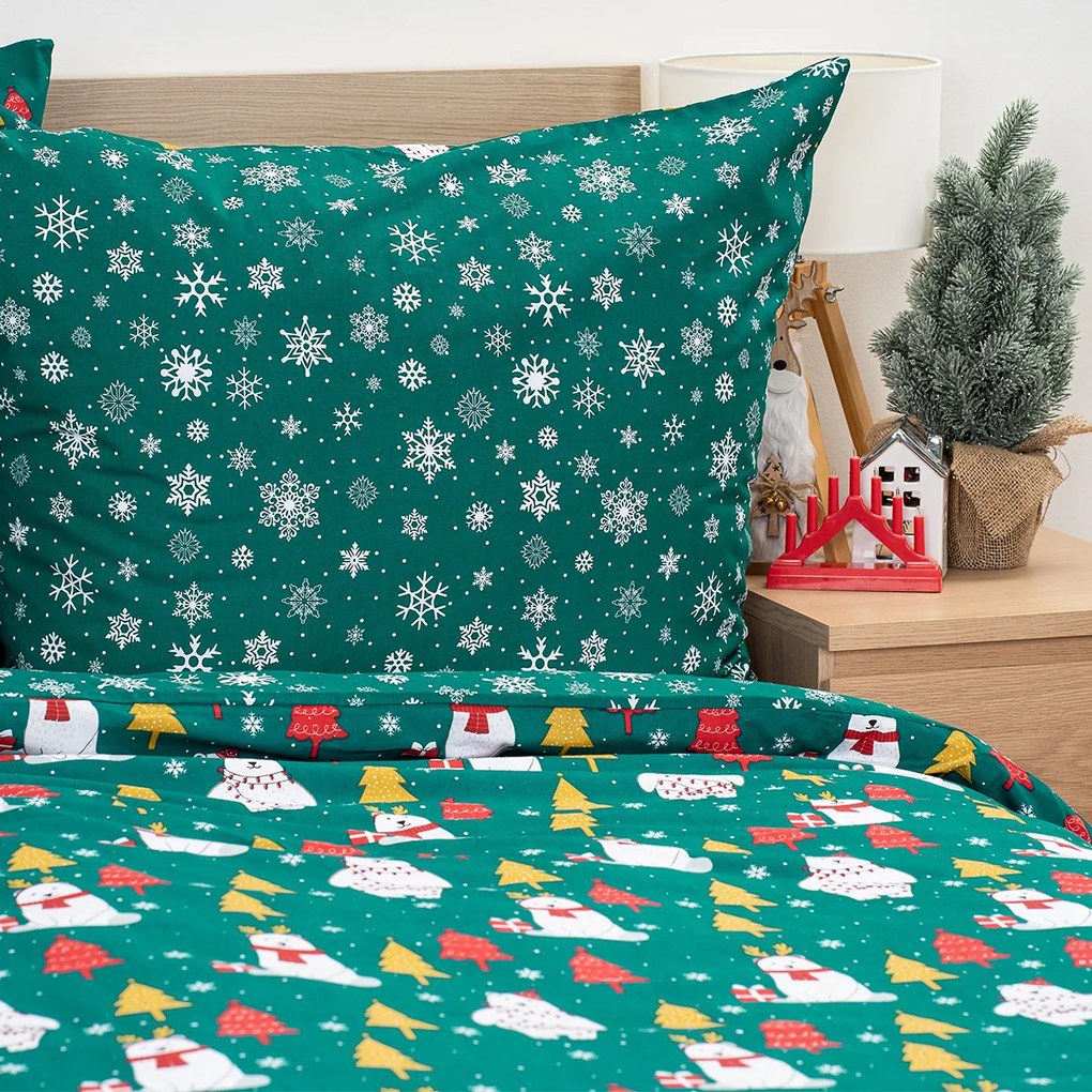 4Home Polar Bear pamut ágyneműhuzat, 140 x 200 cm, 70 x 90 cm