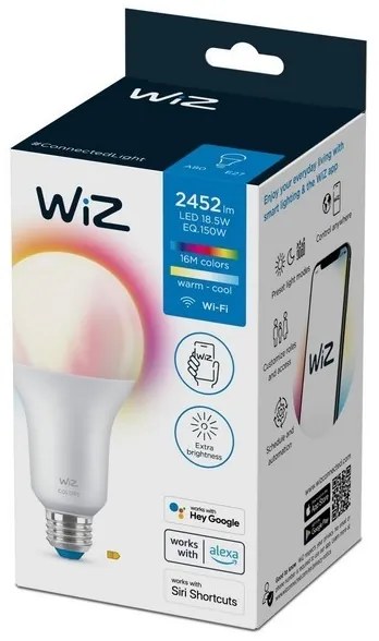 LED RGBW dimmelhető A80 E27/18,5W/230V 2200-6500K CRI 90 Wi-Fi - WiZ