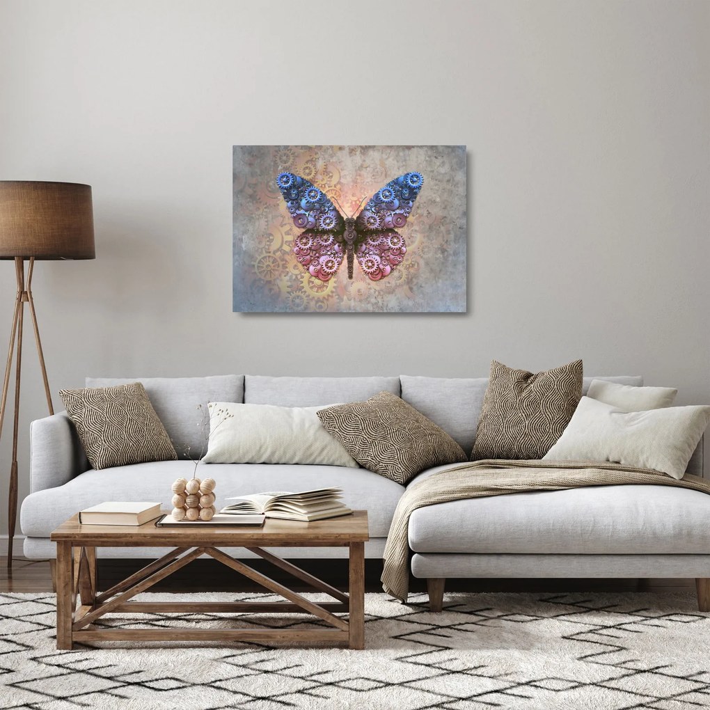 Kép - Steampunk pillangó (üvegen) (70x50 cm)