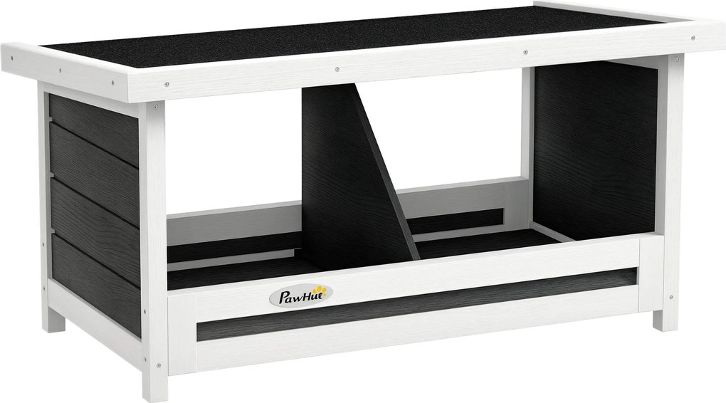 PawHut Tyúkfészek Tyúkok számára - Lucfenyőből készült Tyúkkaliba, Tojástartó Baromfi számára Időjárásálló AszfaltTetővel, 66 x 37 x 34 cm, Szürke | A