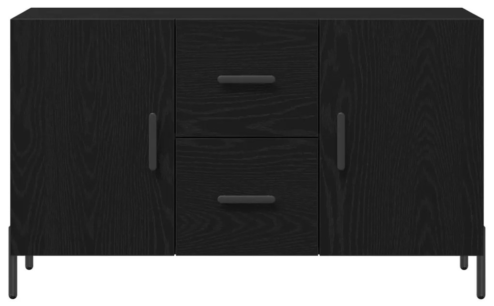 Fekete Tölgy Oldalszekrény 100x36x60 cm Mérnöki Fa