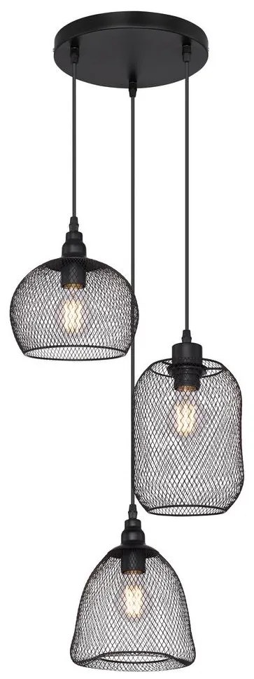 Globo 15047-3 - Csillár zsinóron ANYA 3xE27/60W/230V