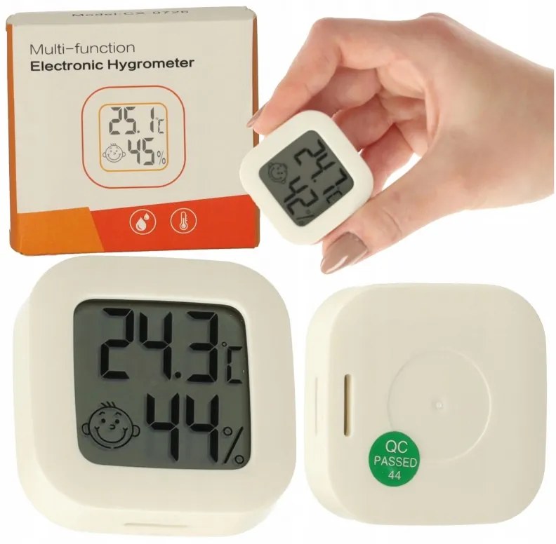 Higrométer - szobai LCD hőmérő nedvességmérővel