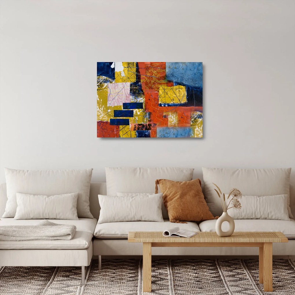 Kép - Absztrakció (üvegen) (70x50 cm)