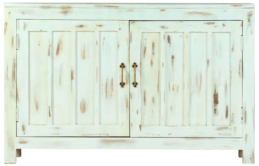 világoskék tömör mangófa tálalószekrény 110 x 35 x 70 cm