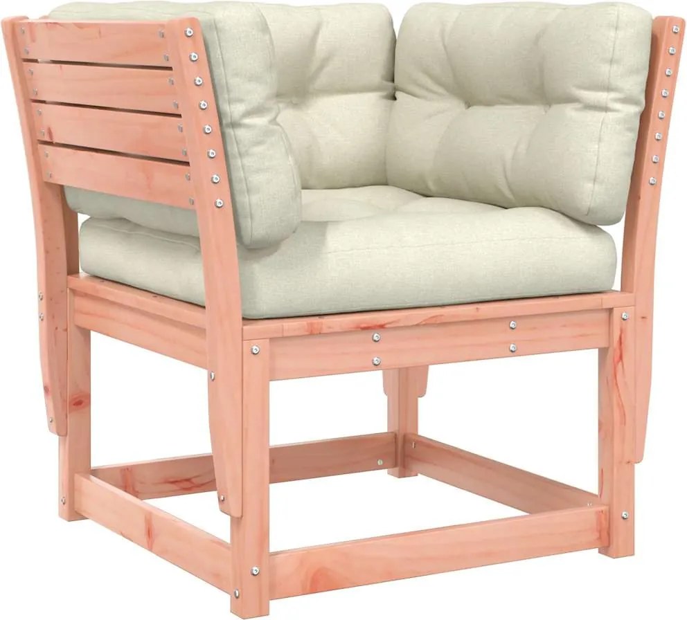 vidaXL tömör duglászfenyő kerti karfás kanapé párnával