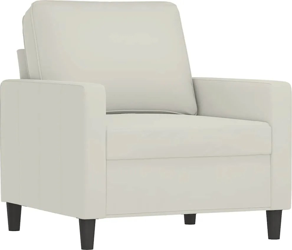 vidaXL krémszínű bársony kanapéfotel 60 cm