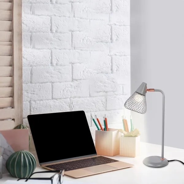 Rabalux 3182 - Asztali lámpa FANNY 1xE14/25W/230V szürke