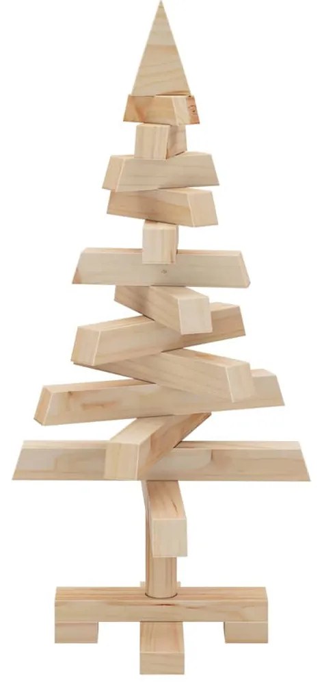 Karácsonyfák állvánnyal Természetes 60 cm Tömör fenyőfa