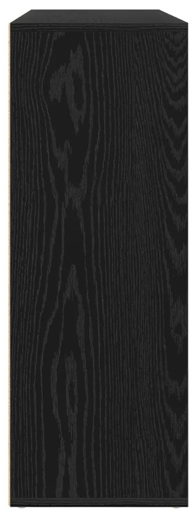 Oldalszekrények 2 db Fekete Tölgy 60x31x84 cm Műgyanta