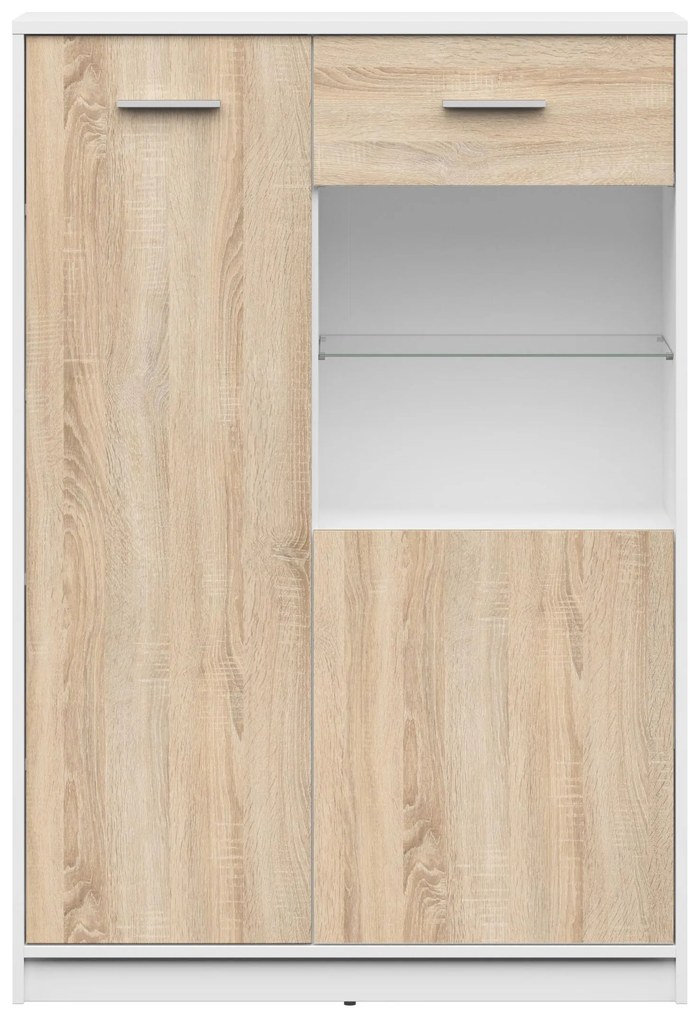 Vitrin Nepo Plus 24 (fehér + szonoma tölgy) . 1100779