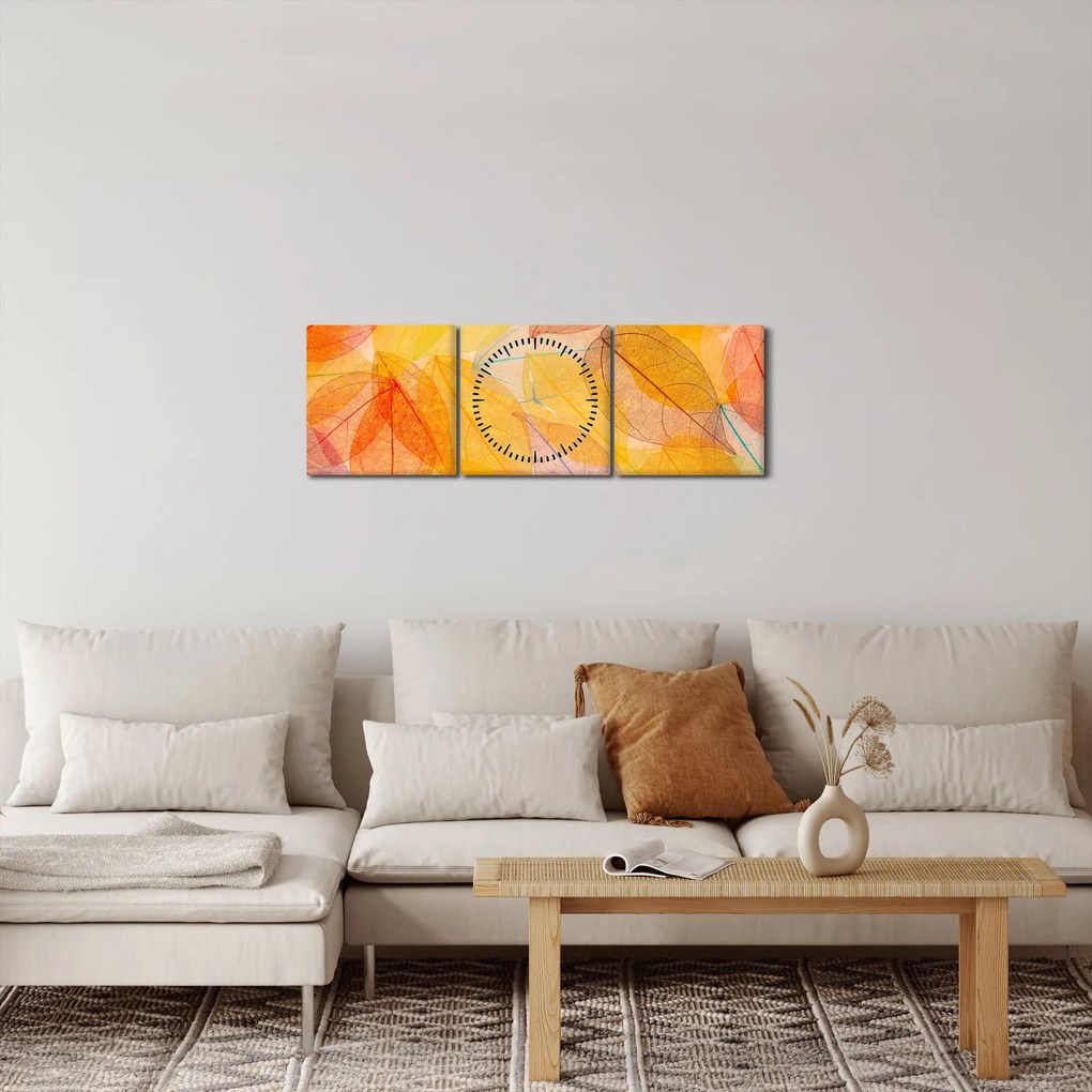 Kép - Háttér az őszi levelekből (órával) (90x30 cm)