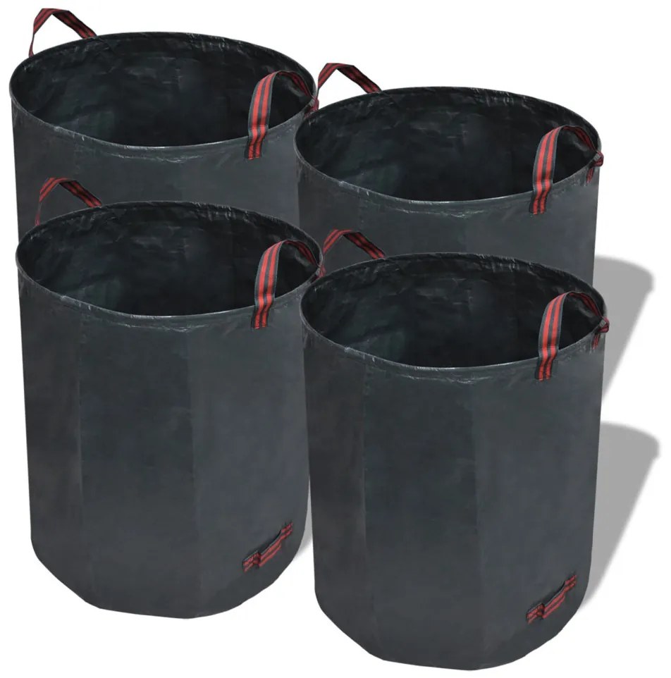 Kerti Hulladék Táska Sötét Zöld 4 db 120 L 150 g/m²