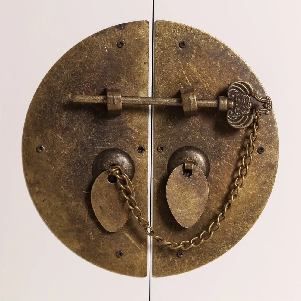 Fehér magas komód 73x90 cm Oriente – Ixia