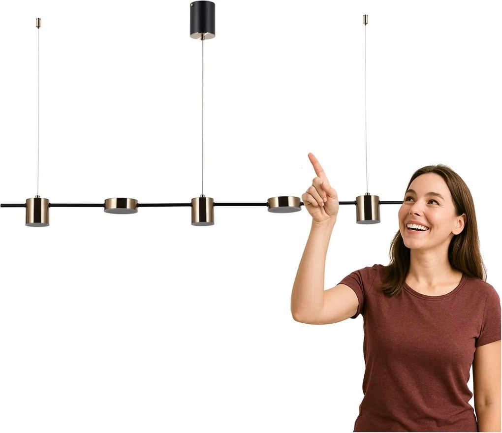 Led függőlámpa 30W Remdal PND-16374-5-BK-3K Italux