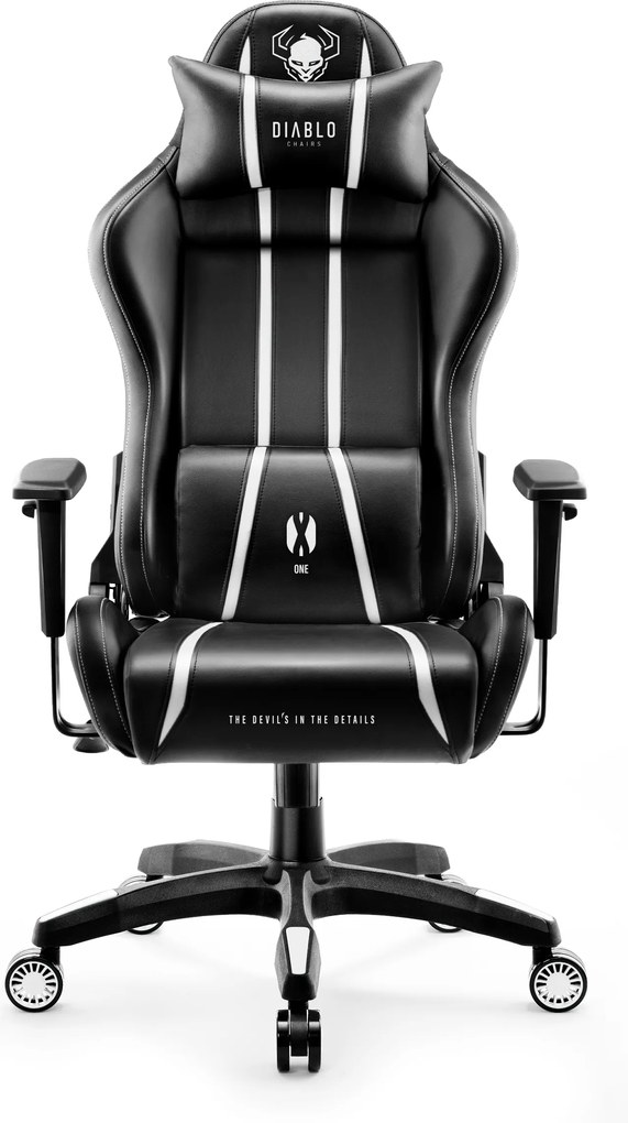 Gamer szék műbőr Normal Size, fekete-fehér: Diablo X-One 2.0