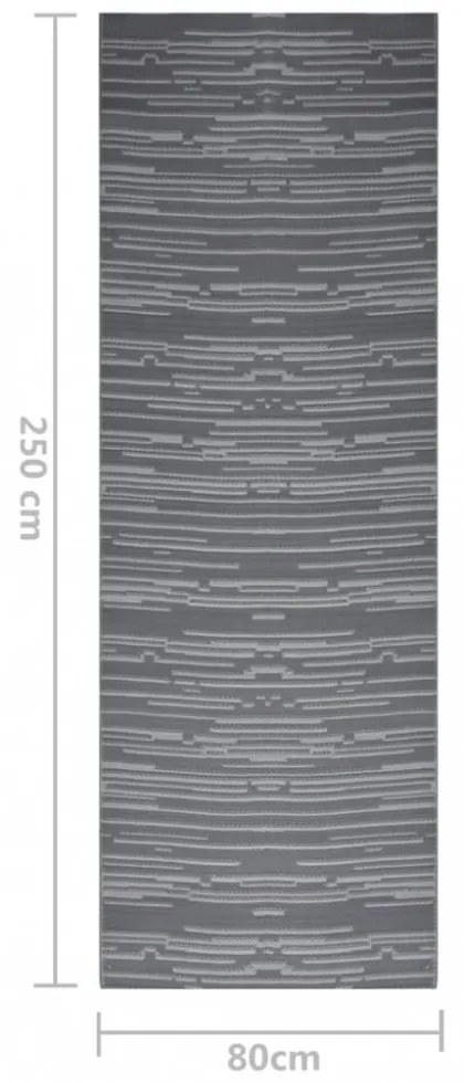 kültéri szőnyeg ARAKIL antracit 80x250 cm PP
