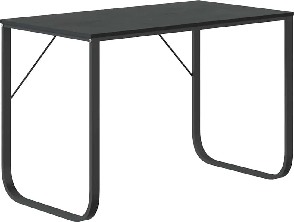 vidaXL fekete forgácslap számítógépasztal 110 x 60 x 73 cm