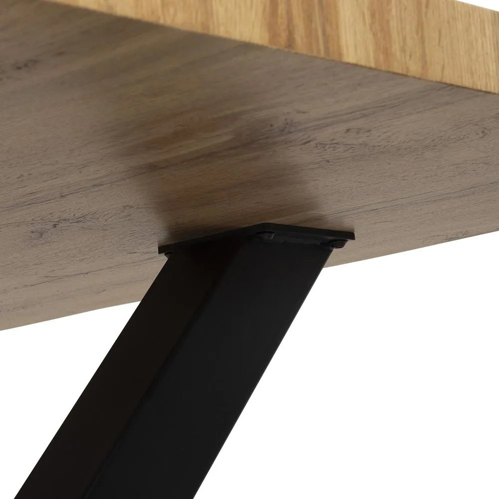 AVENBERG NATURAL SWIVEL Étkezőgarnitúra 4 szék + asztal 200cm