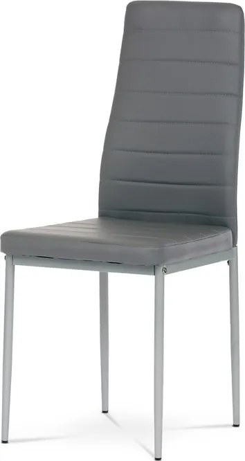 Étkezőszék szürke színben, ökobőr kárpittal DCL-377 GREY