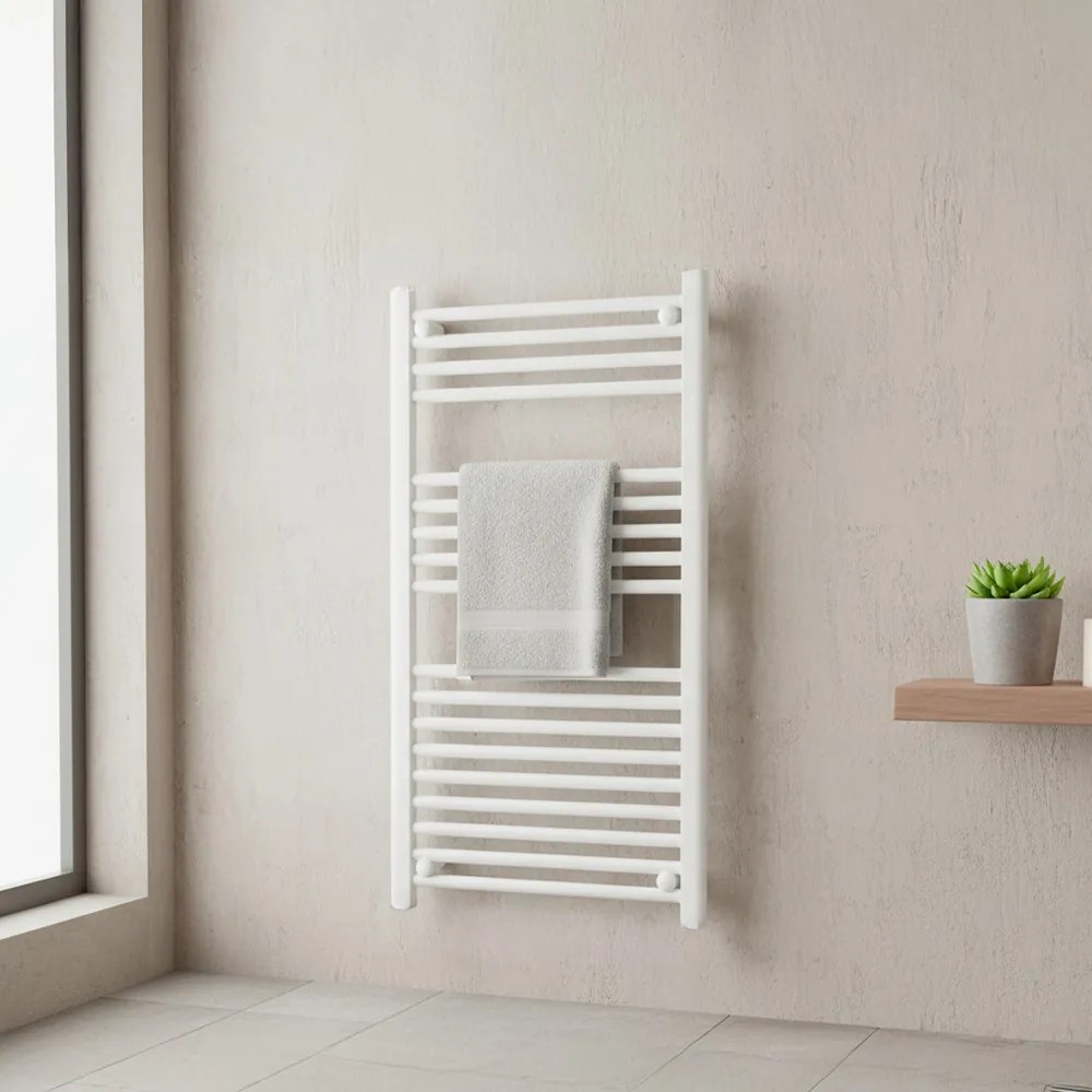 Egyenes törölközőszárító radiátor 1000x500 mm fehér