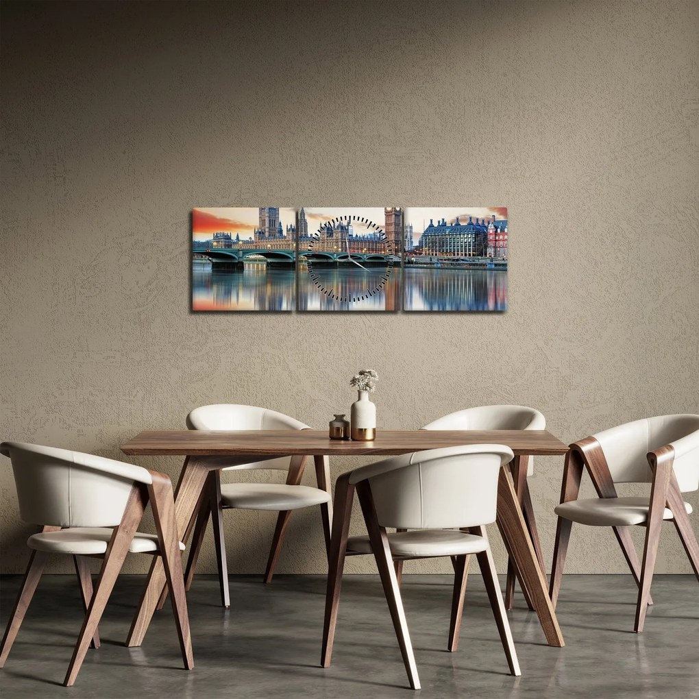 Kép - a Parlament londoni házai (órával) (90x30 cm)