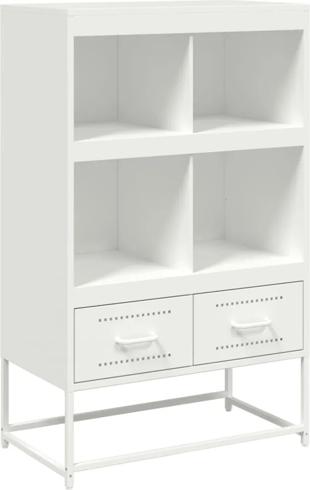 vidaXL fehér acél magasszekrény 68x39x111,5 cm