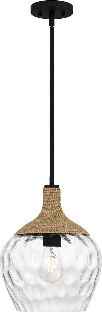 Quoizel modern boho függeszték royer matt fekete átlátszó elsqz-royer-1p-mbk