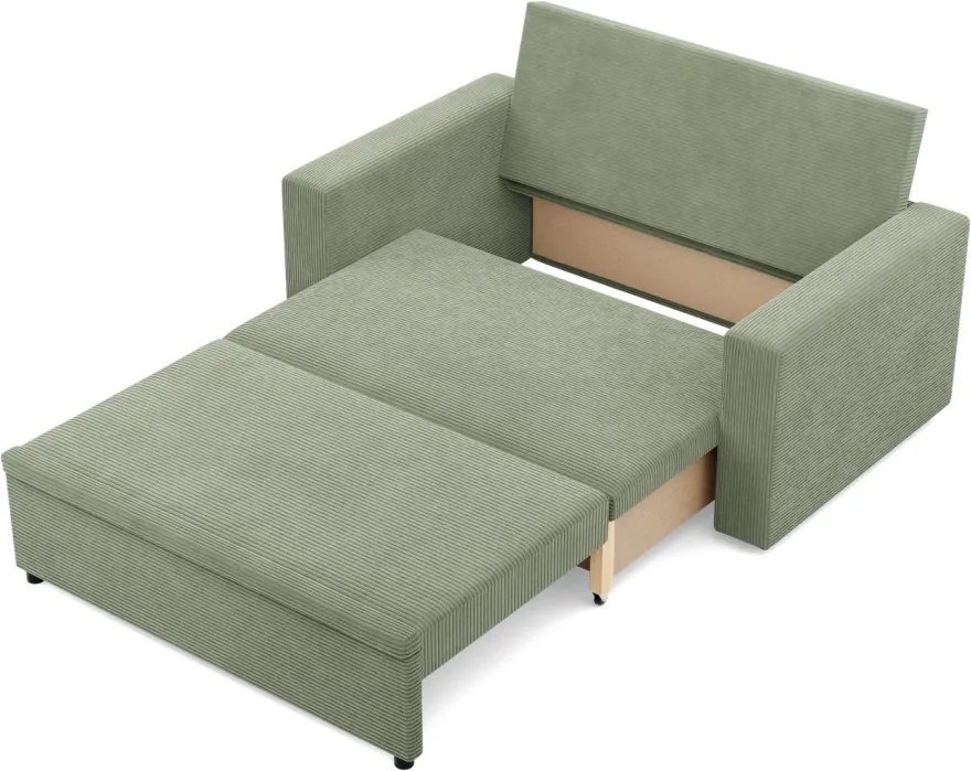 Zeus kanapé, kordbársony, hab töltet, egyenes kartámasz, zöld