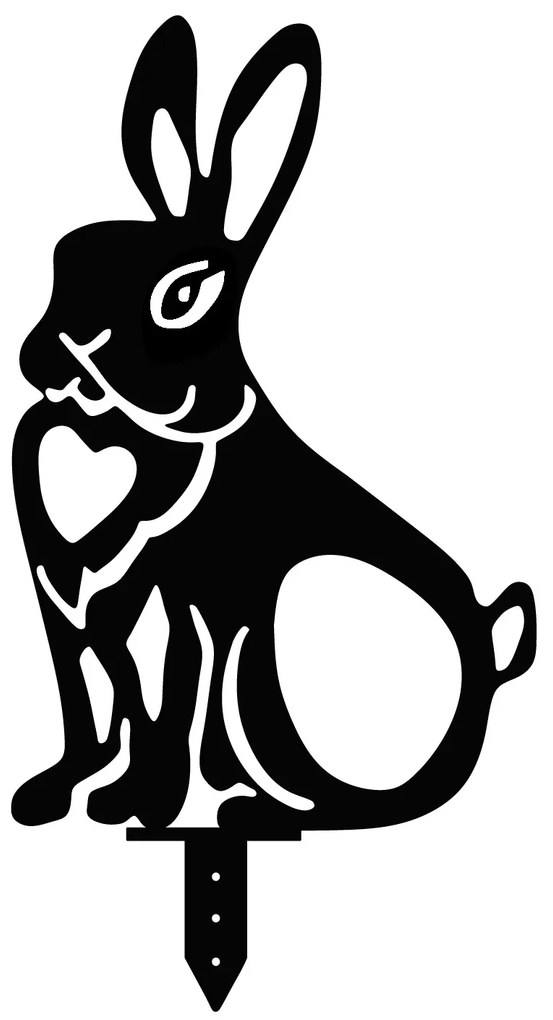 Kerti fém kiegészítők díszkészlete Rabit (fekete). 1083117