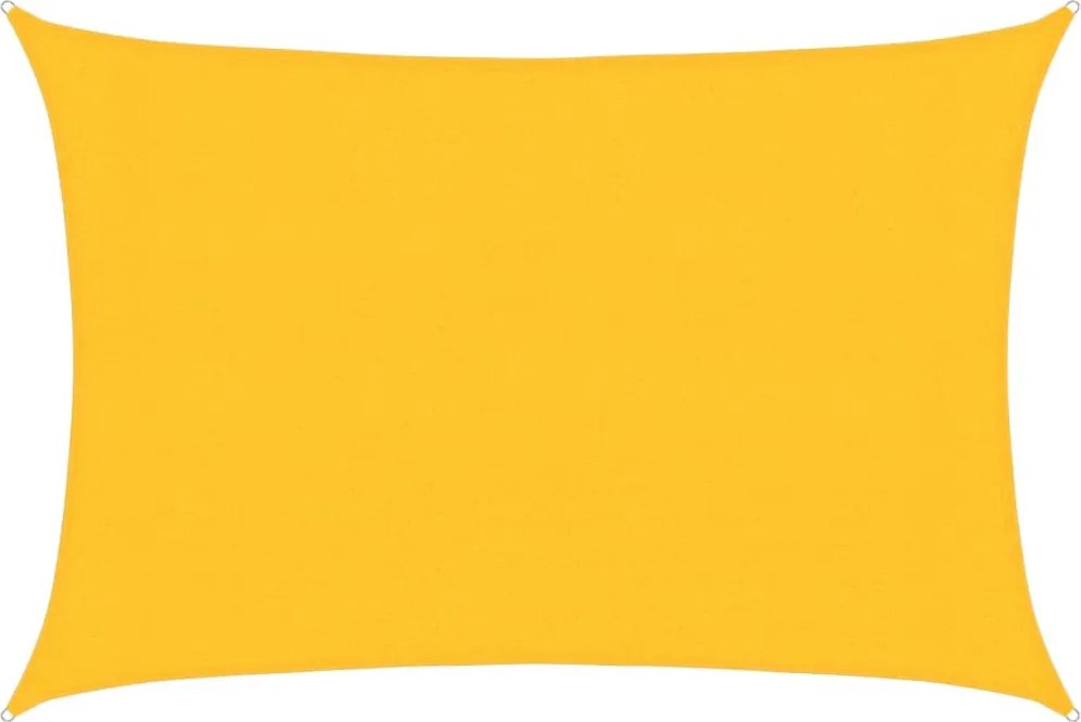 vidaXL sárga HDPE napvitorla 160 g/m² 3 x 5 m