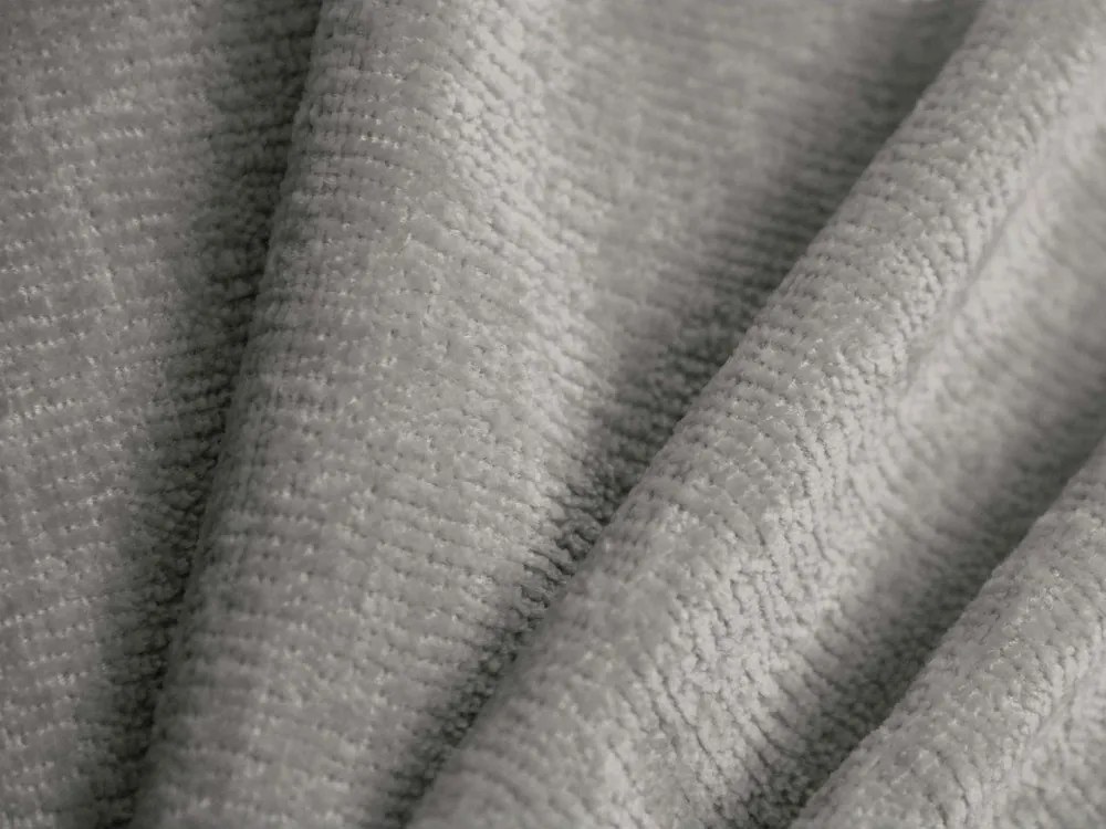 Világosszürke kárpitozott ágyneműtartós franciaágy ágyráccsal 200x200 cm Ovalo – Micadoni