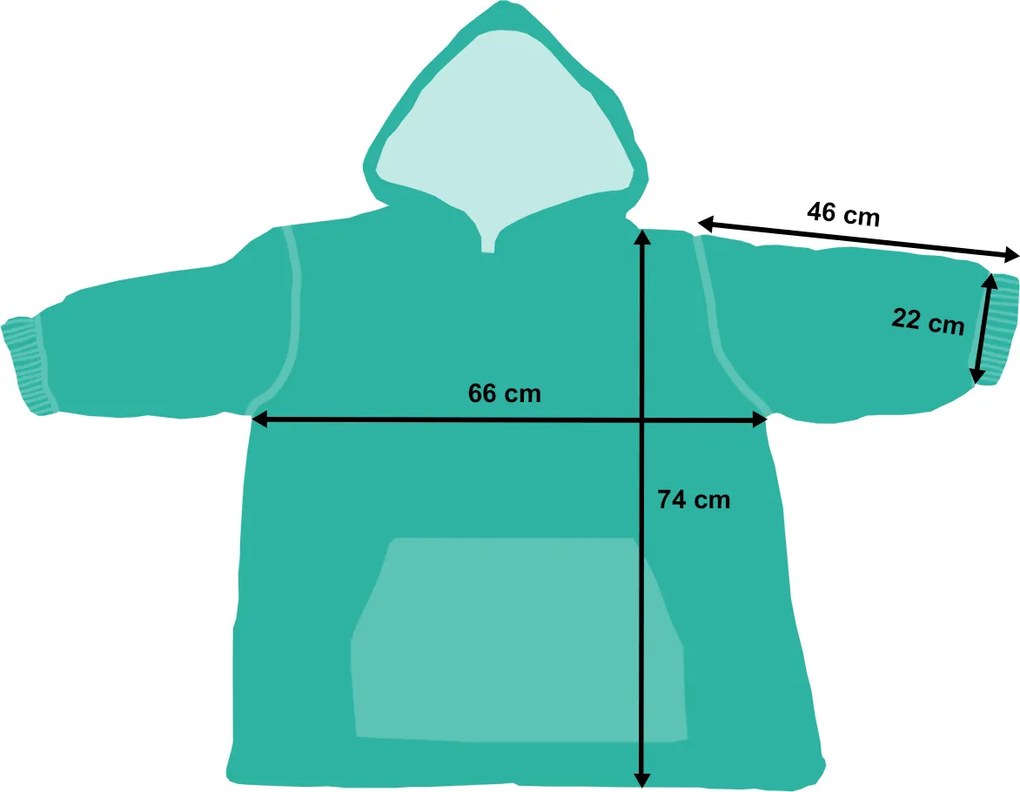 4Home Kockás mikroplüss gyapjú hatású takarópulóver, uni S - gyerek