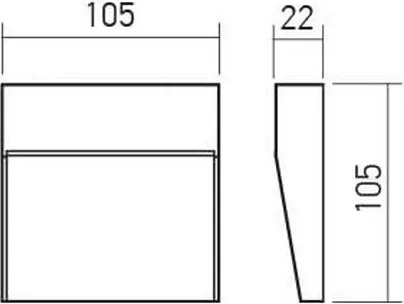 Redo 90474 - LED Kültéri fali lámpa LANDER LED/3W/230V IP54 fehér