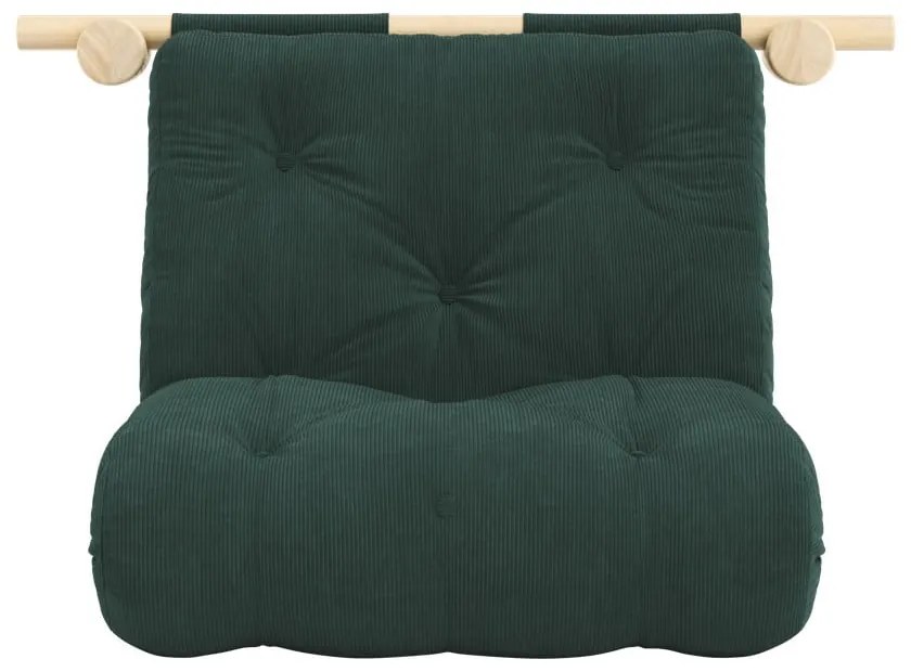 Sötétzöld kordbársony fotel Hooked – Karup Design