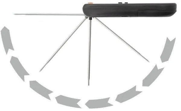 Digitális húshőmérő, összecsukható, 0-300°C, 2xAAA elemmel