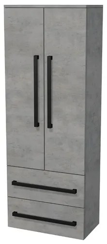 Fürdőszobaszekrény magas SAT Cube Way 60x163x33 cm beton CUBE3CHV60BE