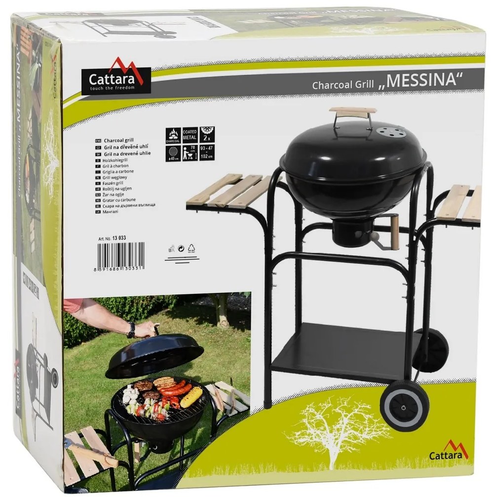 Cattara Messina faszenes grill, 93 x 102 x 47 cm
