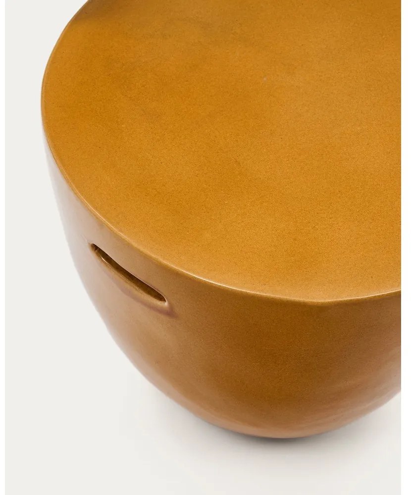Kerámia kerek kerti tárolóasztal ø 46 cm Mesquida – Kave Home