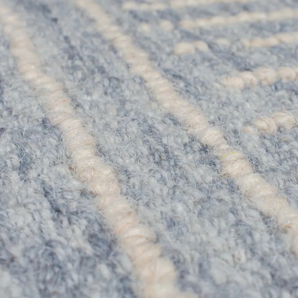 Világoskék kézi szövésű gyapjú szőnyeg 160x230 cm Memphis Wool – Flair Rugs