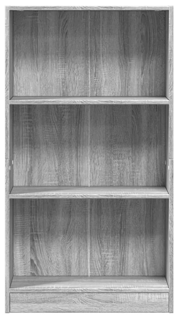 szürke sonoma színű szerelt fa könyvespolc 60 x 24 x 109 cm
