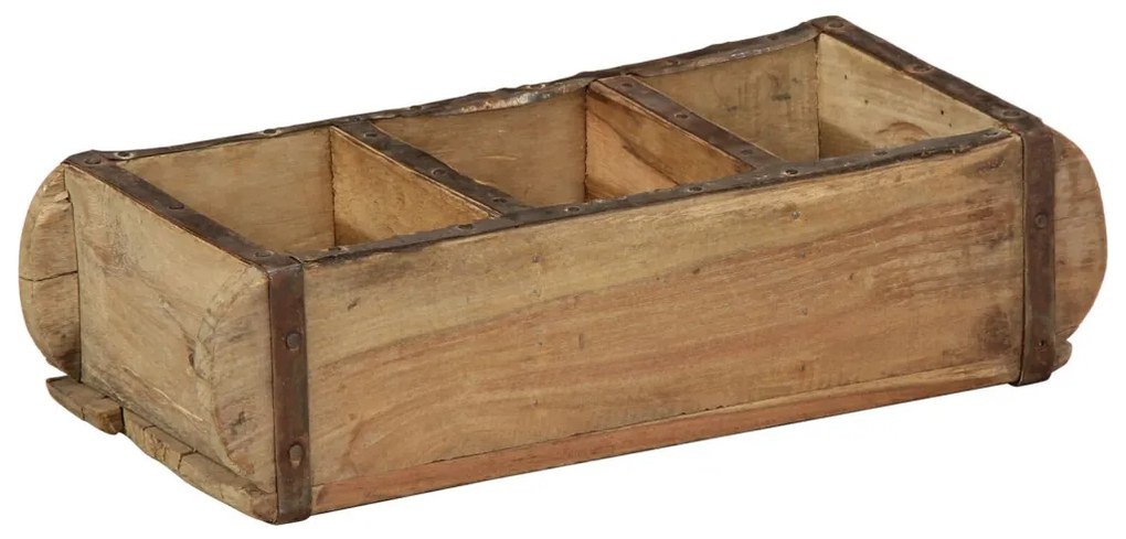Tálcák 4 db 30x14x9 cm Szilárd Fa Újrahasznosított