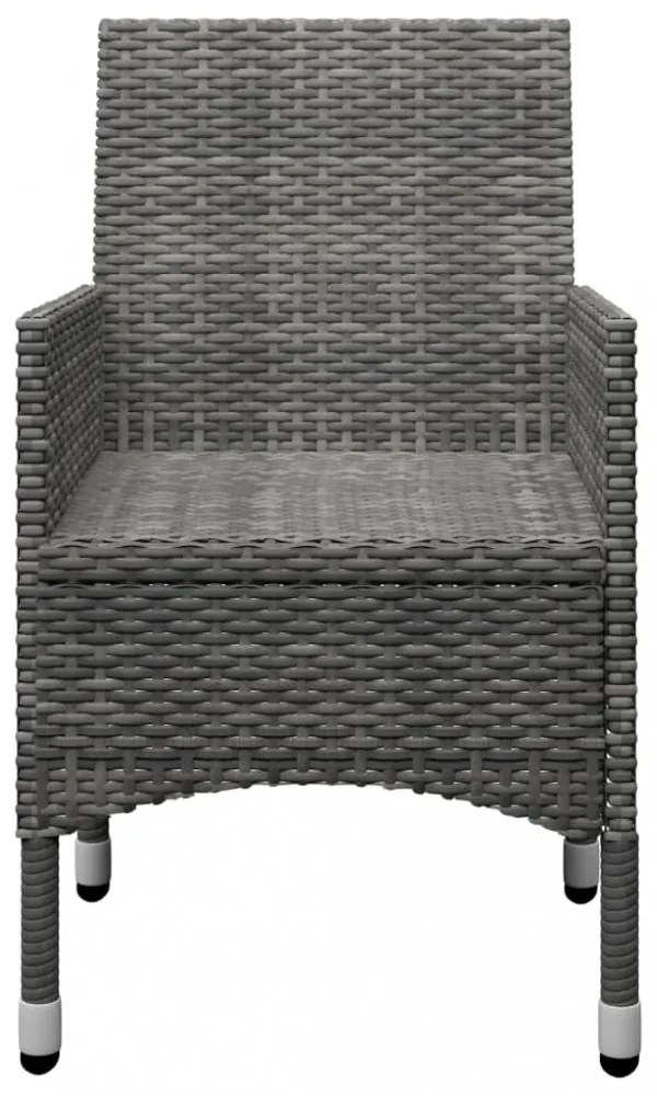 9 részes szürke kerti étkezőgarnitúra