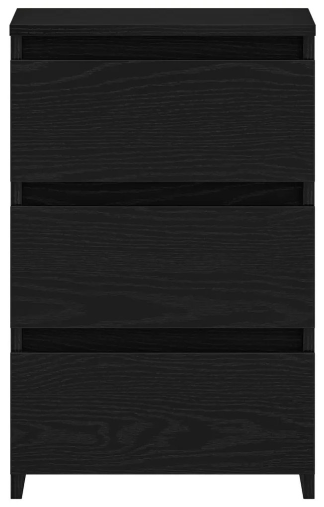 Éjjeli szekrény 2 db Fekete Tölgy 40x35x62,5 cm Műanyag