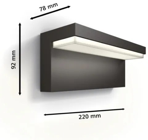 Philips - LED Kültéri fali lámpa BUSTAN LED/3,8W/230V 2700K IP44