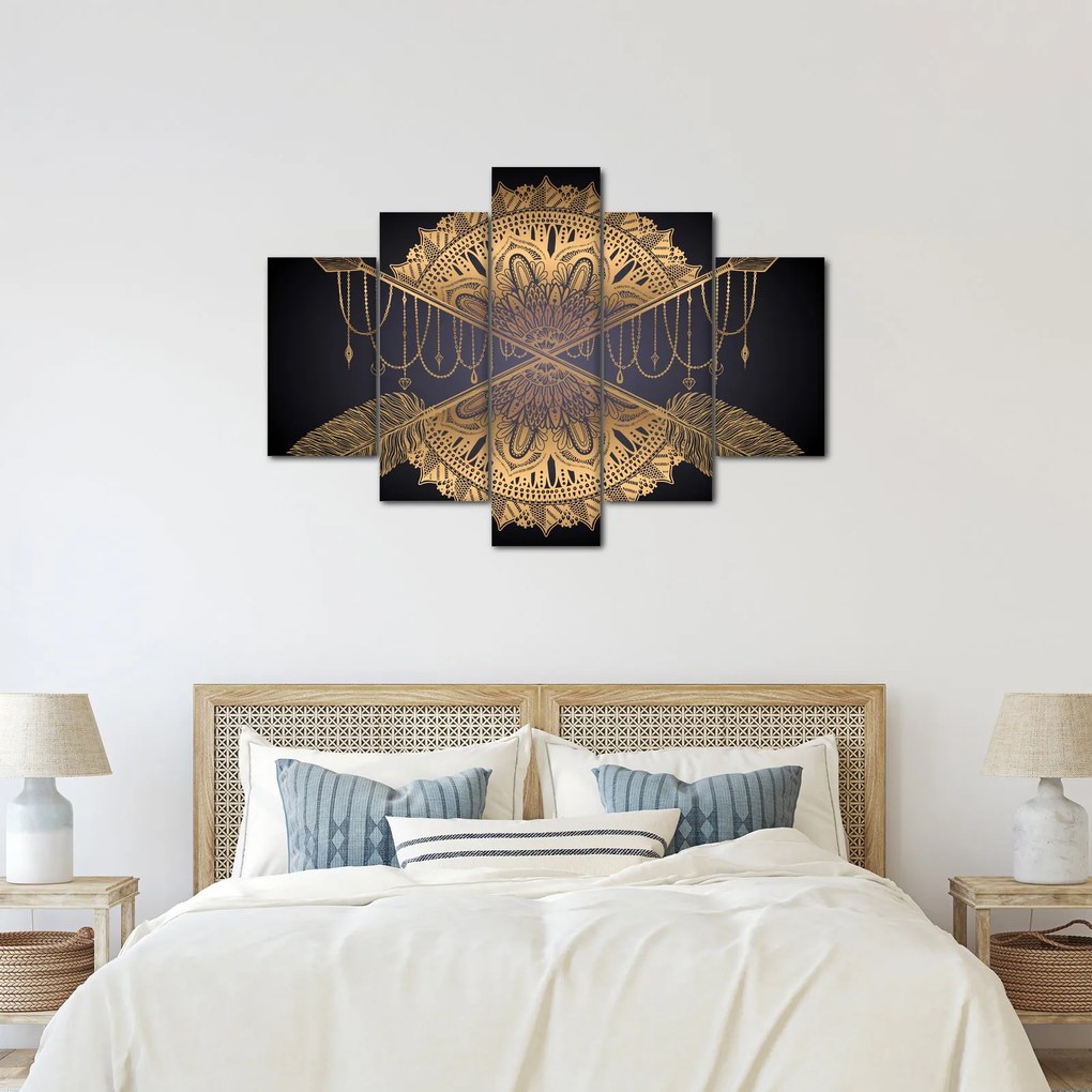 Kép - Arany mandala nyilakkal (150x105 cm)