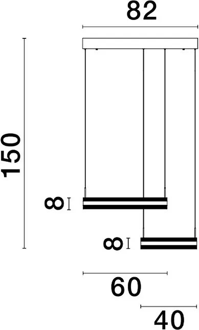 NOVALUCE 9054445 AGOS Modern Led Függesztett Lámpa LED IP20