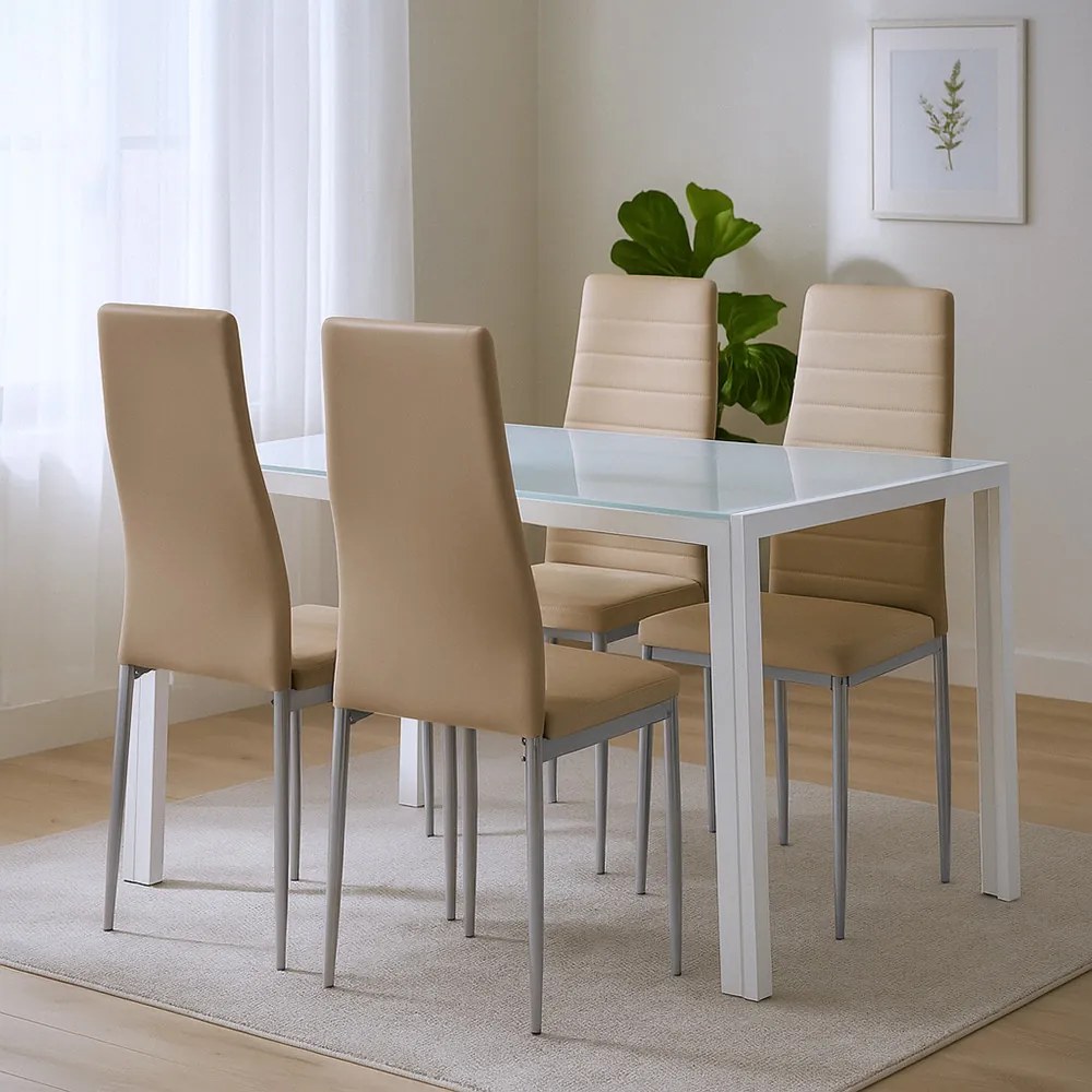 Mabel 4+1 étkező garnitúra bézs-szürke